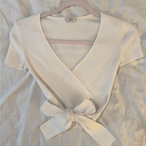 Aritzia Little Moon Cropped Tie Top